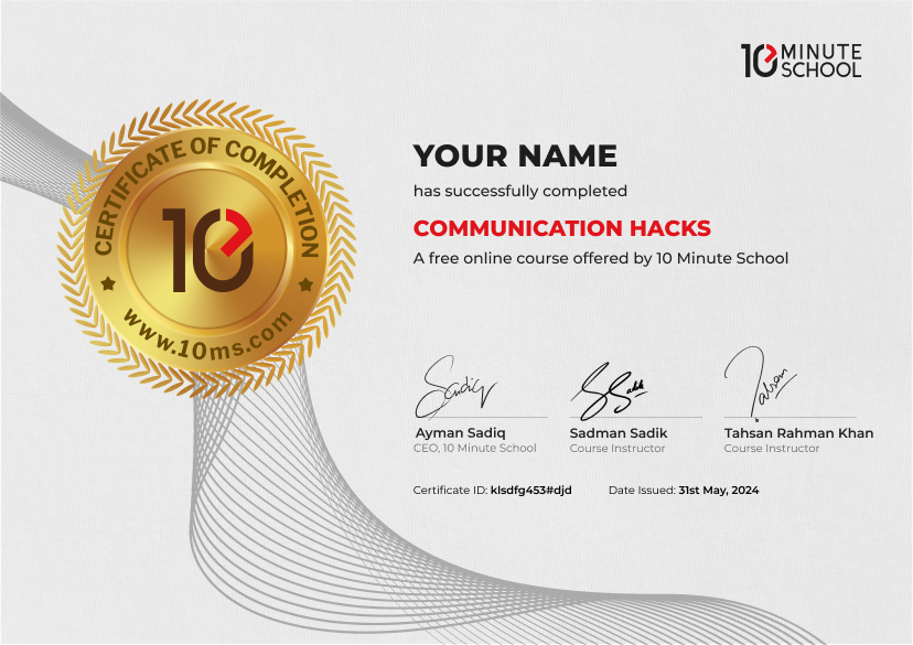 Certificate for Communication Hacks