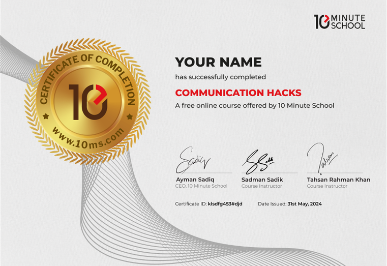 Certificate for Communication Hacks