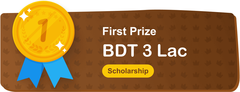 First prize BDT 3 Lac Scholarship